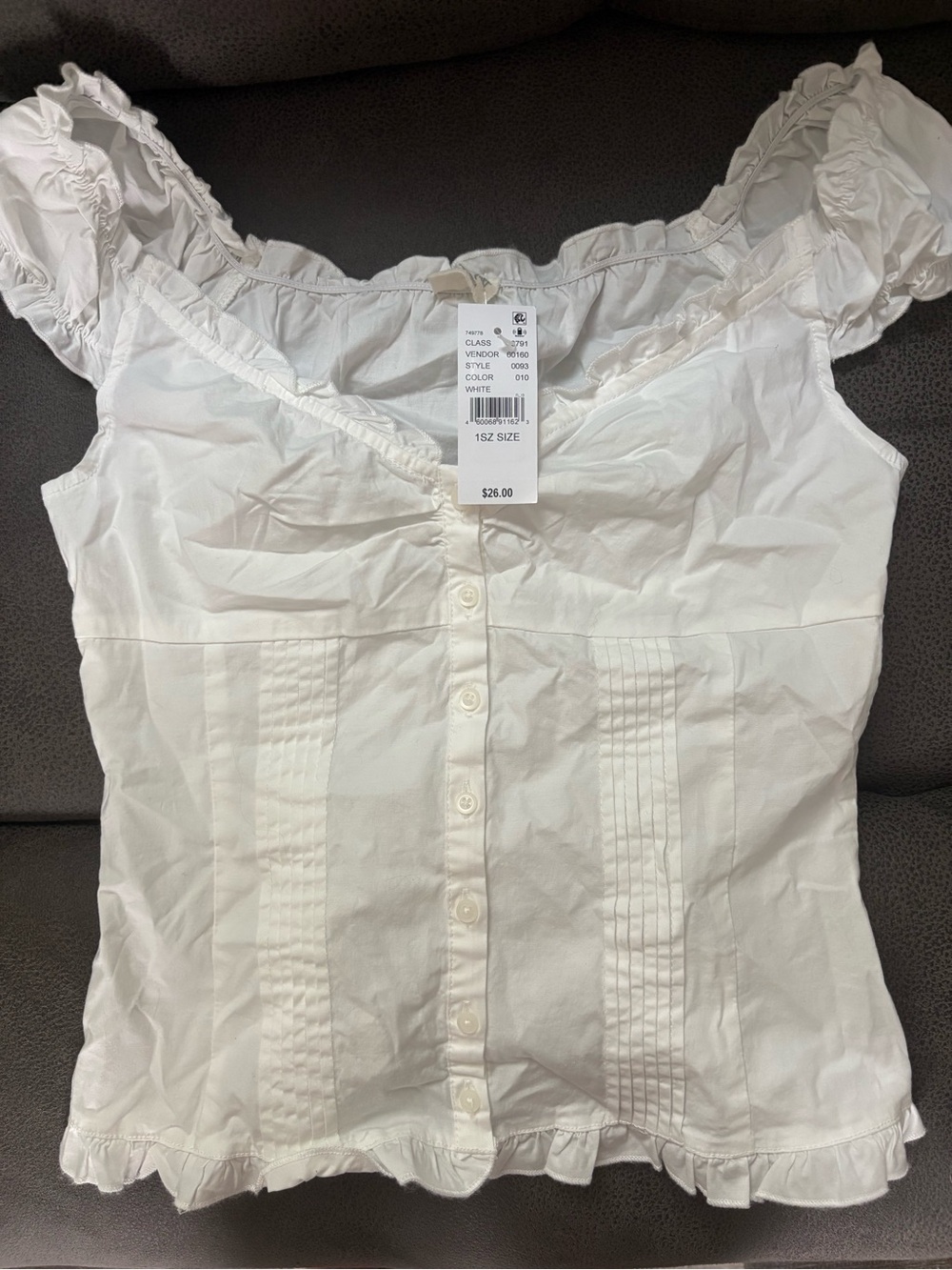 PacSun Off-Shoulder Blouse with Button Trim